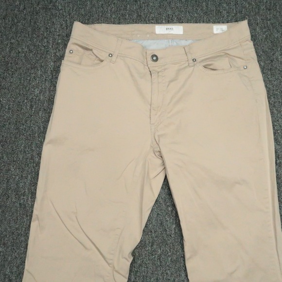 Brax Pants Men 34x34 Stone Khkai Ultralight Cadiz Chino 5 Pocket Trouser - Picture 2 of 13